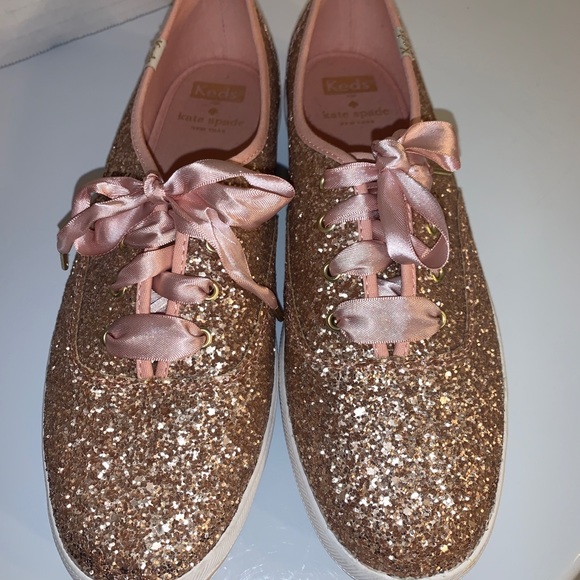 kate spade Shoes - NWOT Rose Gold Glitter Kate Spade/Keds Size 9.5